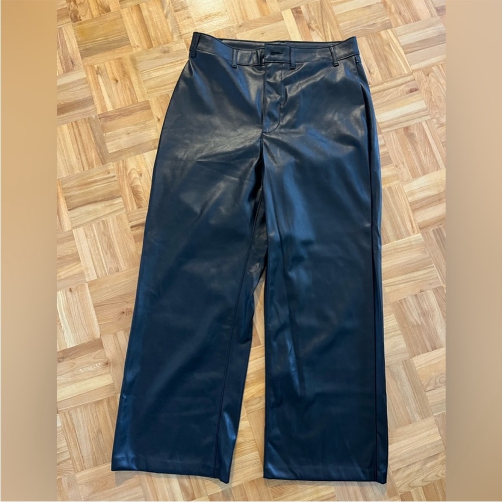 NWT Old Navy Wide Leg Faux Leather Pants